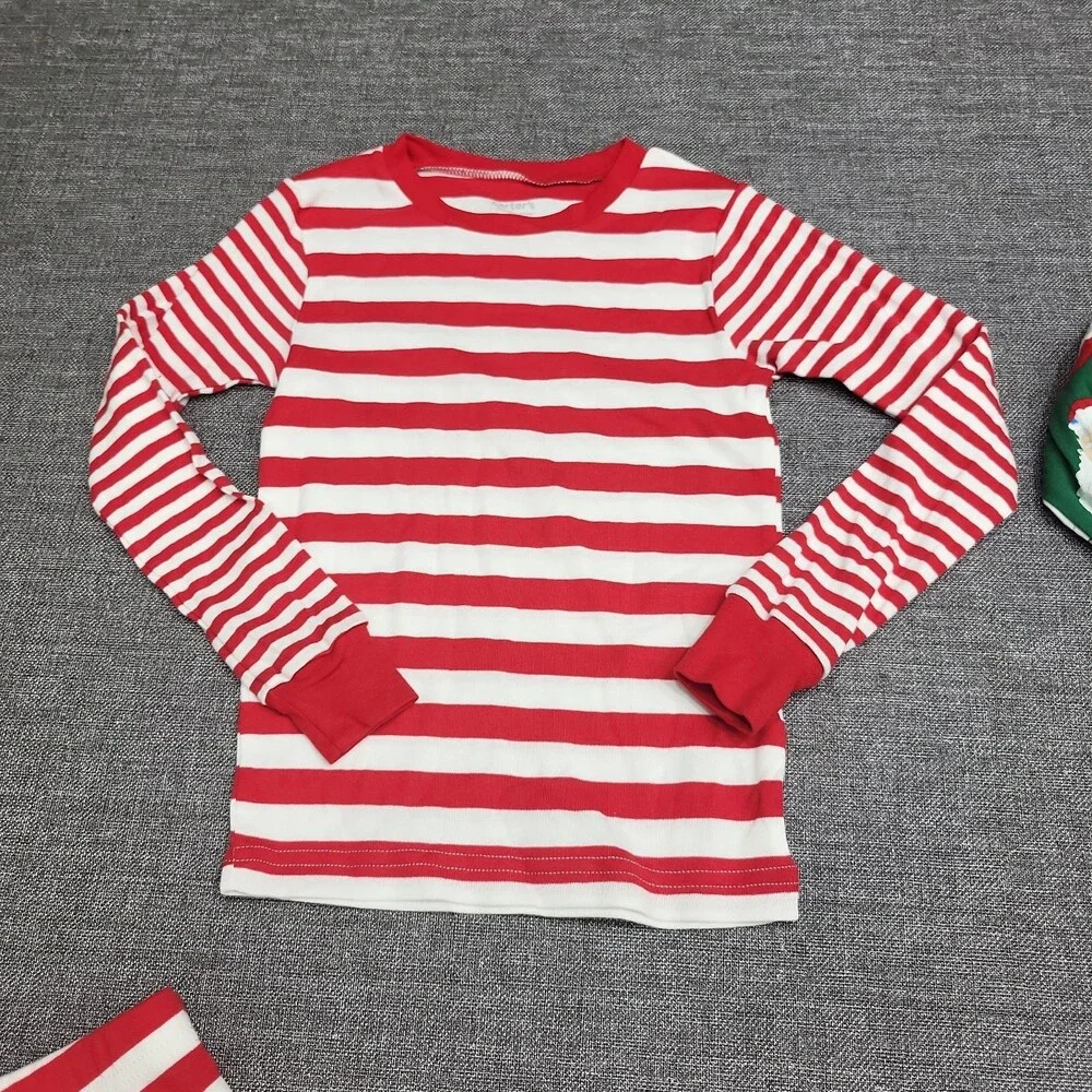 Carter's Just One You Boys 4pc Santa Claus Pajama Set - Red/Green Size 6